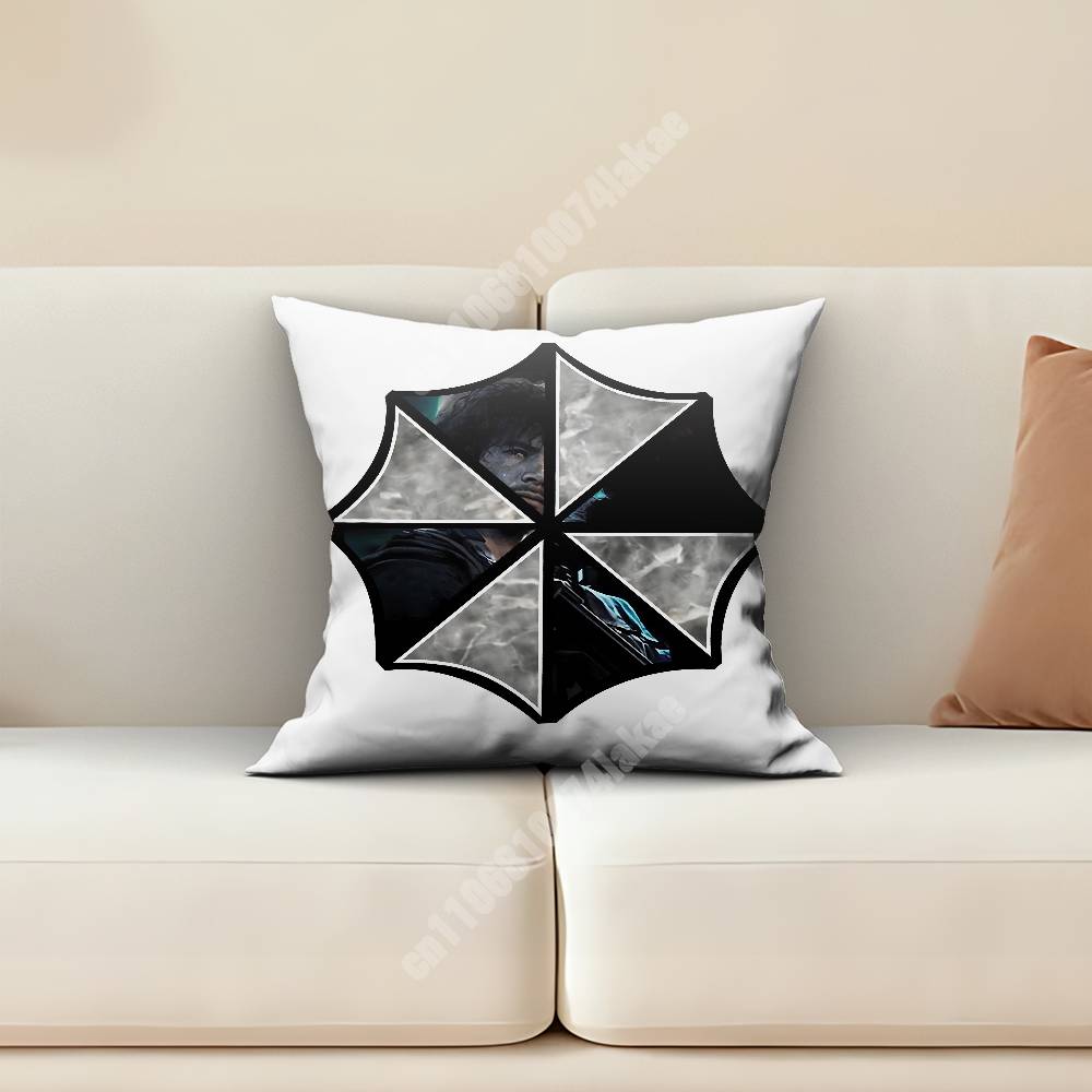 RResident EvilS Umbrella Corporation Pillow Cover Sofa Couch Cushion Case Creative Workspace Accent Home Decor