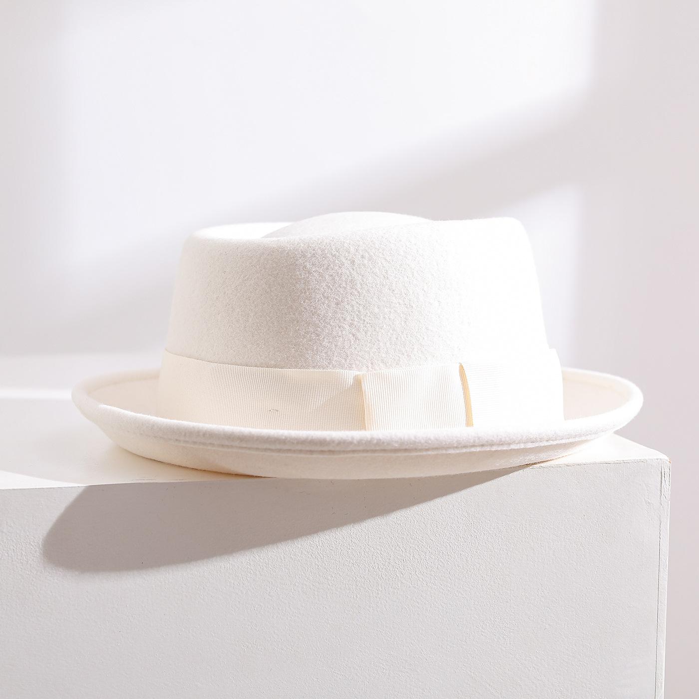 Retro British Concave Top Wool Fedoras