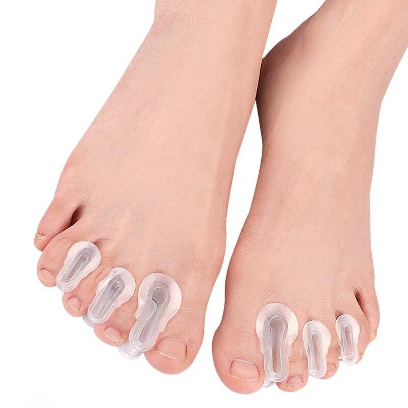 1 Pair Thumb Foot Care Toe Splitter Silicone Toe Separators Feet Toe Care Tool