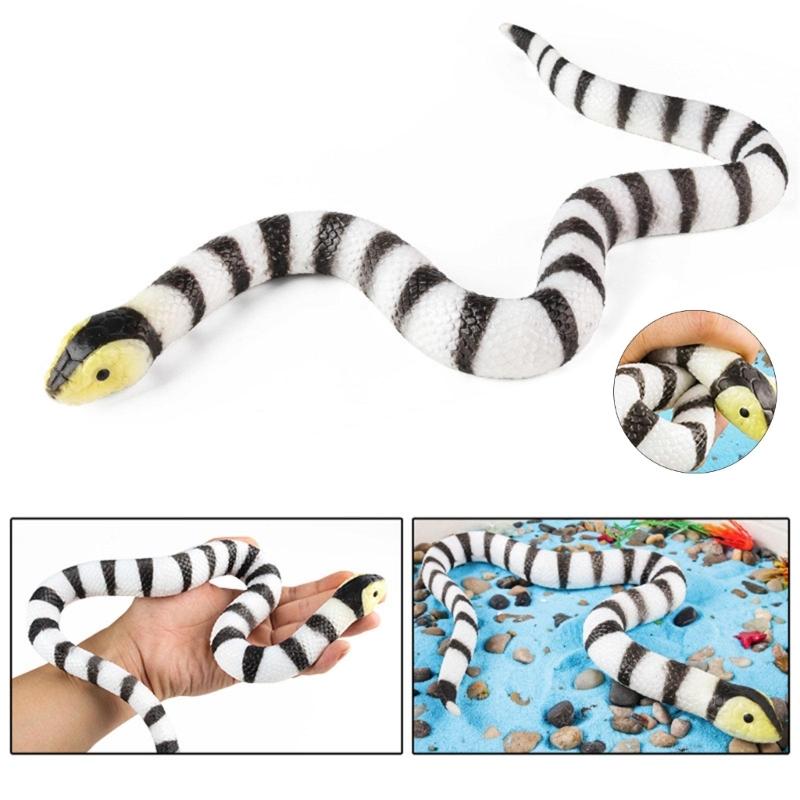 Weiches Gummischlangenmodell Realistisches Schlangen-Actionfigur-Spielzeug Solide Schlangenfigur für Halloween-Streich und Stressabbau