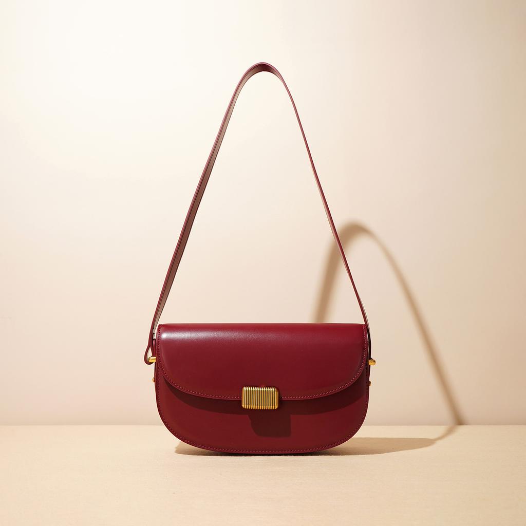 Niche Design Underarm Bag Retro Saddle Bag High-quality Leather One-shoulder Crossbody Bag