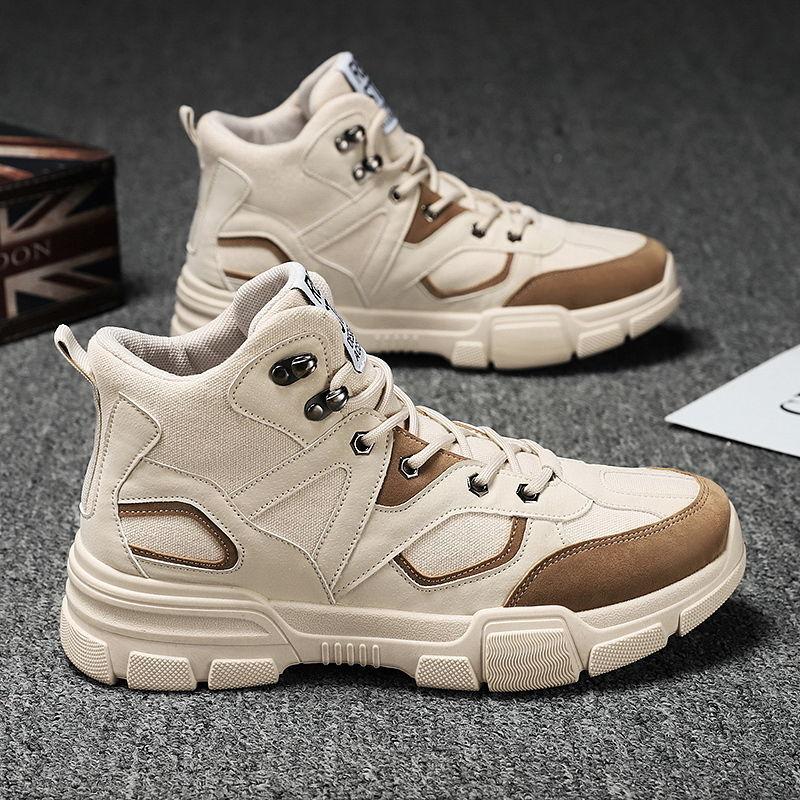 Fashion Warm Winter Ankle Boots Men Casual Shoes Lace-Up Autumn Felt Waterproof Work Tooling Mens Boots Botas