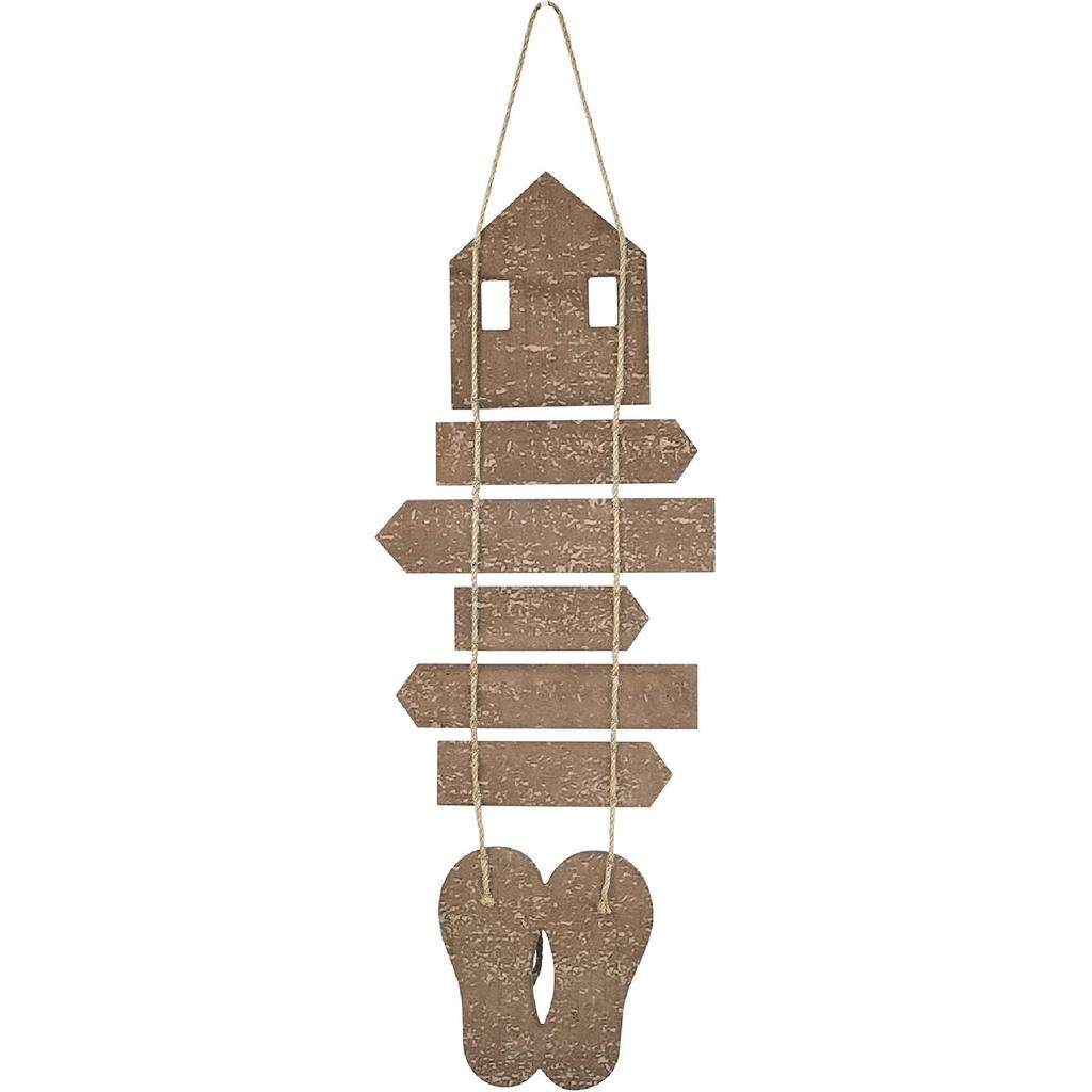 SAILINGSTORY Beach Wall Decor Nautical Coastal Hanging Wall Plaque Flip Flop Sign