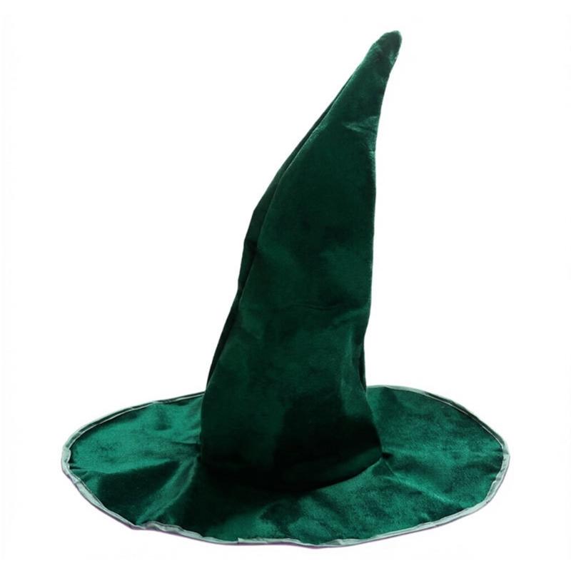 Tall Pointed Party Hat for Seasonal Costumes, Shapeable Outline and Tip with Soft Polyester Shell and Support Frame