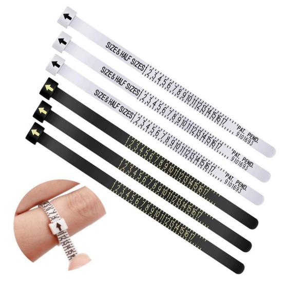 Portable Reusable Accurate Ring Sizer Gauge Measuring Tool Jewelry Accessories