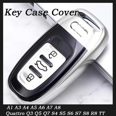 New Practical TPU Car Key Case Cover for A1 A3 A4 A5 A6 A7 A8 Quattro Q3 Q5 Q7 S4 S5 S6 S7 S8 R8 TT Key Shell Protection Accessories