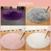 Faux Fur Rug With Machine Washable Circular Design For Bedroom And Living Room Decor