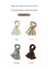 100% Pure Cashmere Cable Knit Scarf for Women and Men – Versatile Autumn/Winter Fashion Accessory