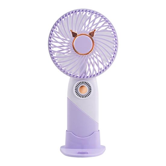 

Portable Small Fan Mini Handheld Fan Desktop Personal Fan Lightweight USB Rechargeable Fan with Long Battery Life Fast Charging Quiet фиолетовый