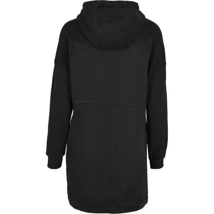 Robe à capuche - Urban Classics - Sweatshirt à capuche robe femme - Noir - Manches longues - Coton bio