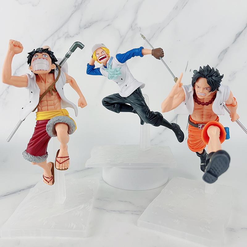 One Piece Onigashima Luffy, Zoro, Ace, & Sanji Anime Figurine Set