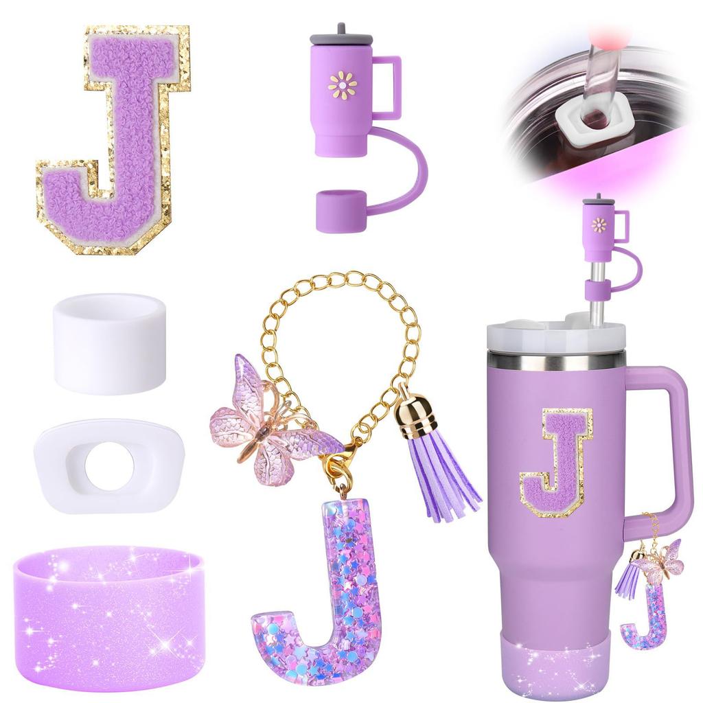 Cup Accessories Set for Stanley Handle Strap Straw Cover Charms Set Suitable for Birthday Christmas Gifts