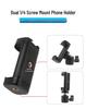 Adjustable Desktop Gimbal Boom Arm Stand for Dual Phone Live Streaming