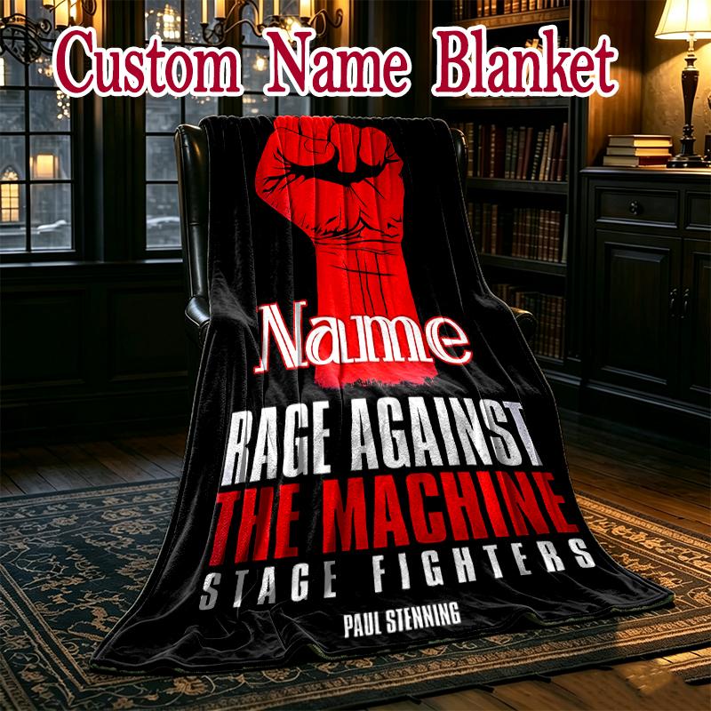 1pc Black Power (9) Blanket, Cozy Printed Throw Blanket, A Heartfelt Gift for Your Family and Friends