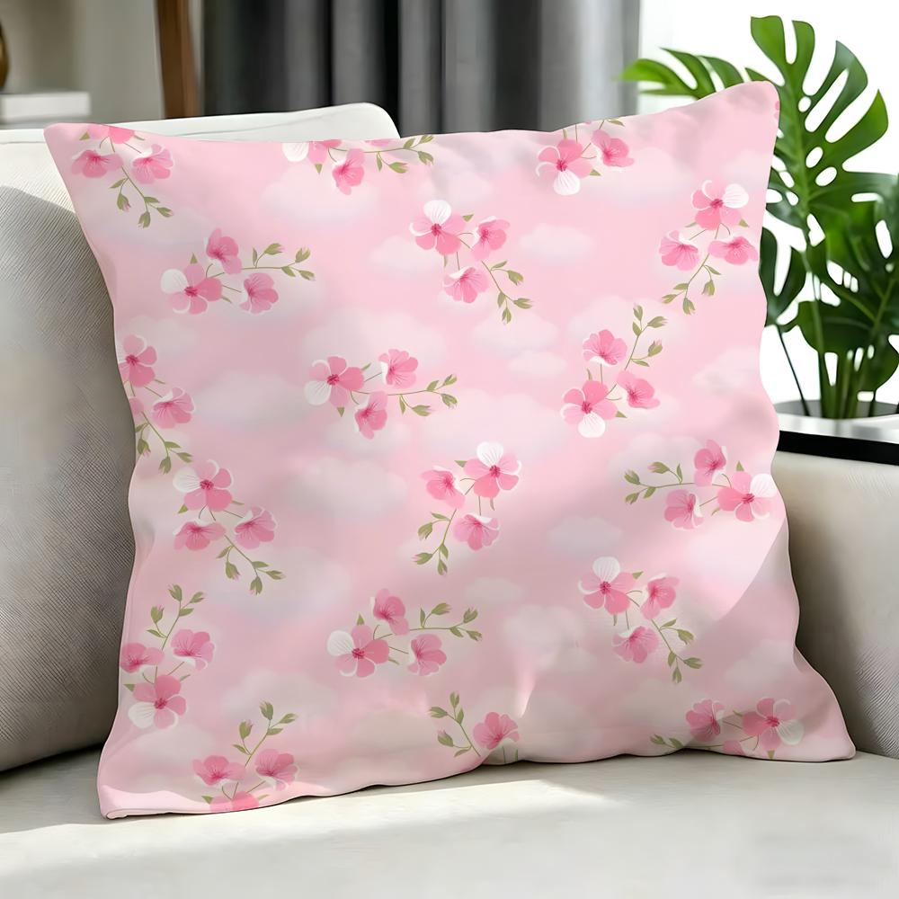 Art LLight pink gentle petalsed Cushion Cover Cushion Cover Set Pcs x x x Pillowcase Decorative Sofa Home Decor