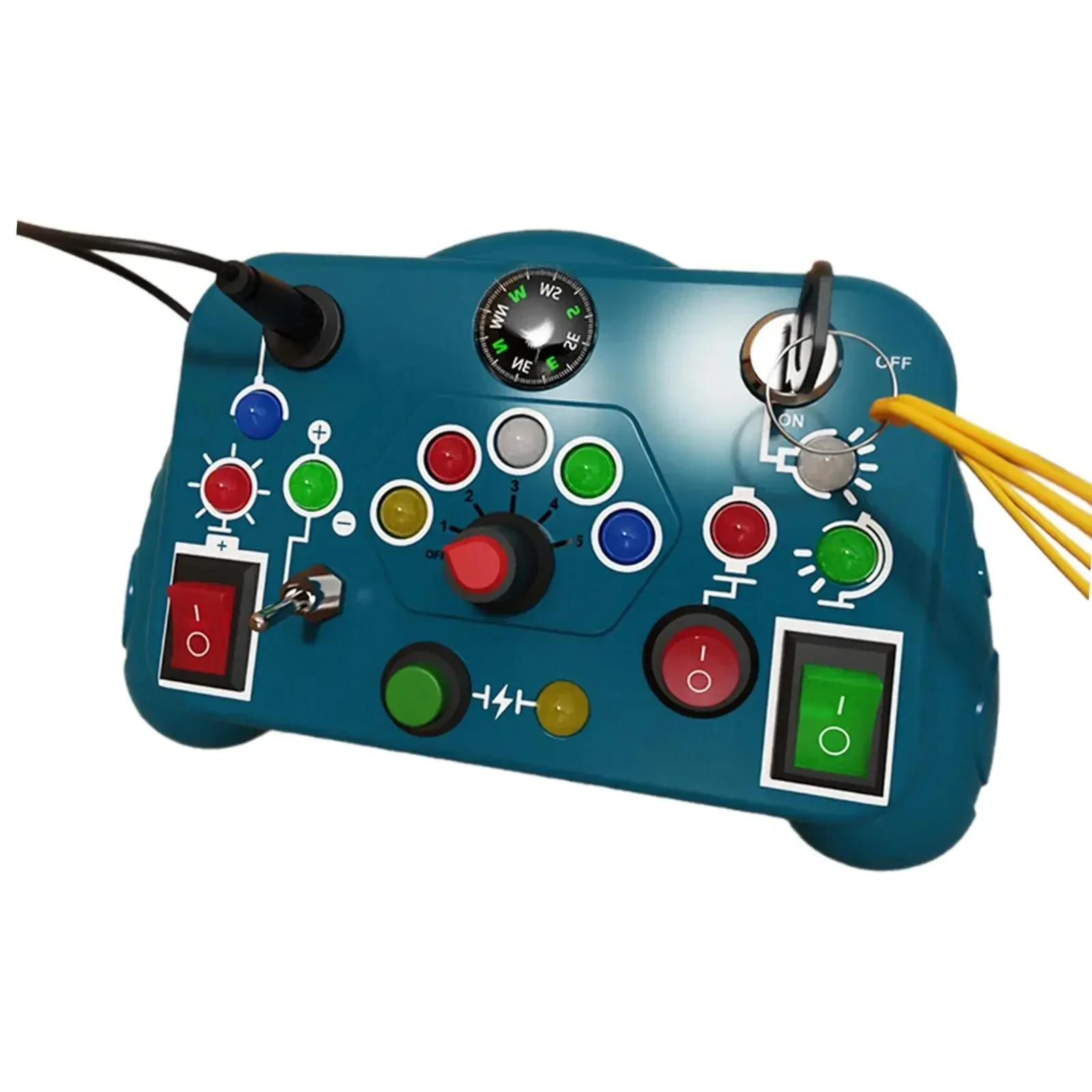 

Montessori Toys Busy Board Sensory Toys Led Light Switch Control Board Children Educational Toys Hand Eye Coordination for Baby зелений