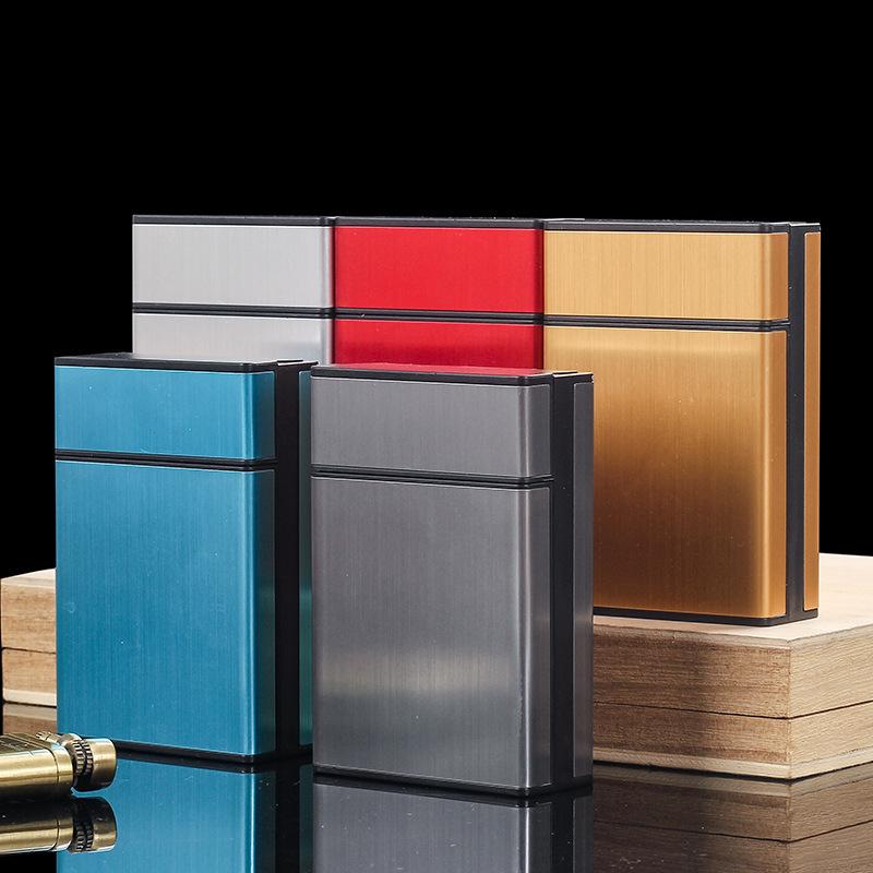 Flip-Top King-Size Cigarette Case, 32-Capacity, Moisture & Pressure-Proof, Portable & Automatic, Medium/Fine Size