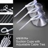 4/8/20Pcs Strong Suction Aquarium Suction Cups Set Suction Clip Cable Ties Kit  Plants Binding