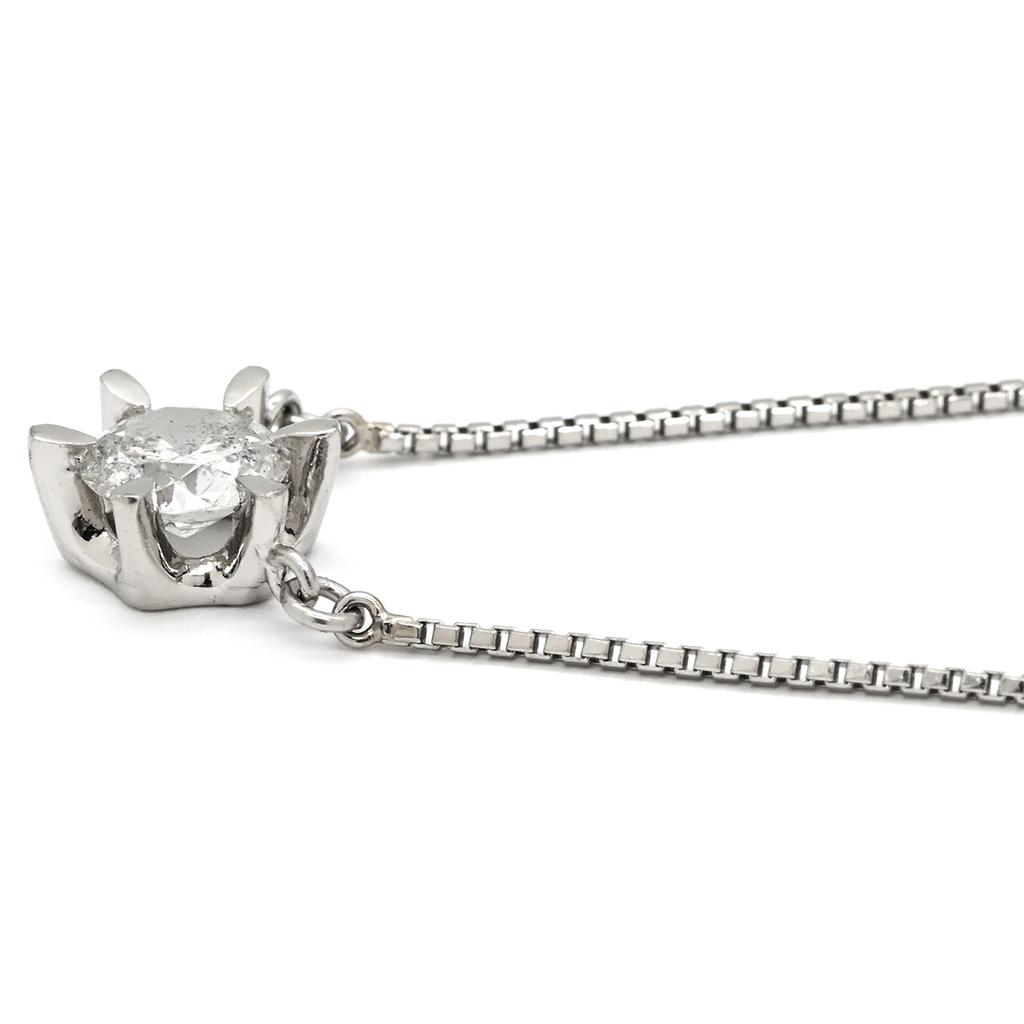 NON BRAND - Solitaire diamondNecklace Pt900/diamond Array