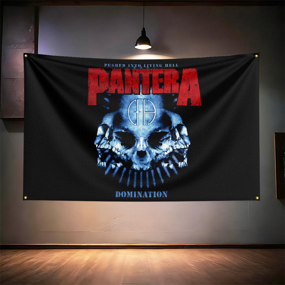 Rock Music Flag 3x5ft For Pantera Band Fans Banner Hd Print Brass Grommet Garage Bedroom Living Room Dorm Wall Decor Tapestry