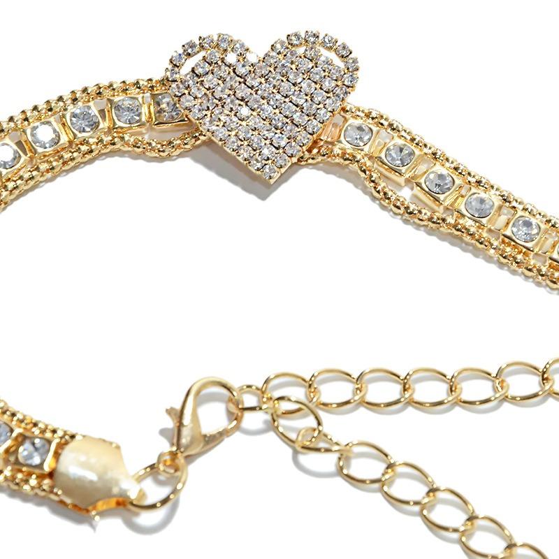 Rhinestone waist chain - women's european and american trendy versatile rhinestone inlaid metal chain decorative slim belt