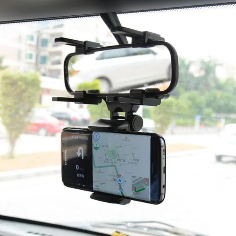 Car Mobile Phone Holder Auto Mount Rear View Mirror Car Truck Gps 360