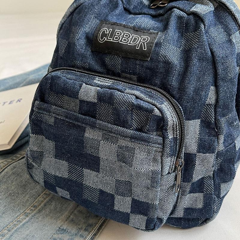 Рюкзак в клетку с клетчатым принтом — фото 11