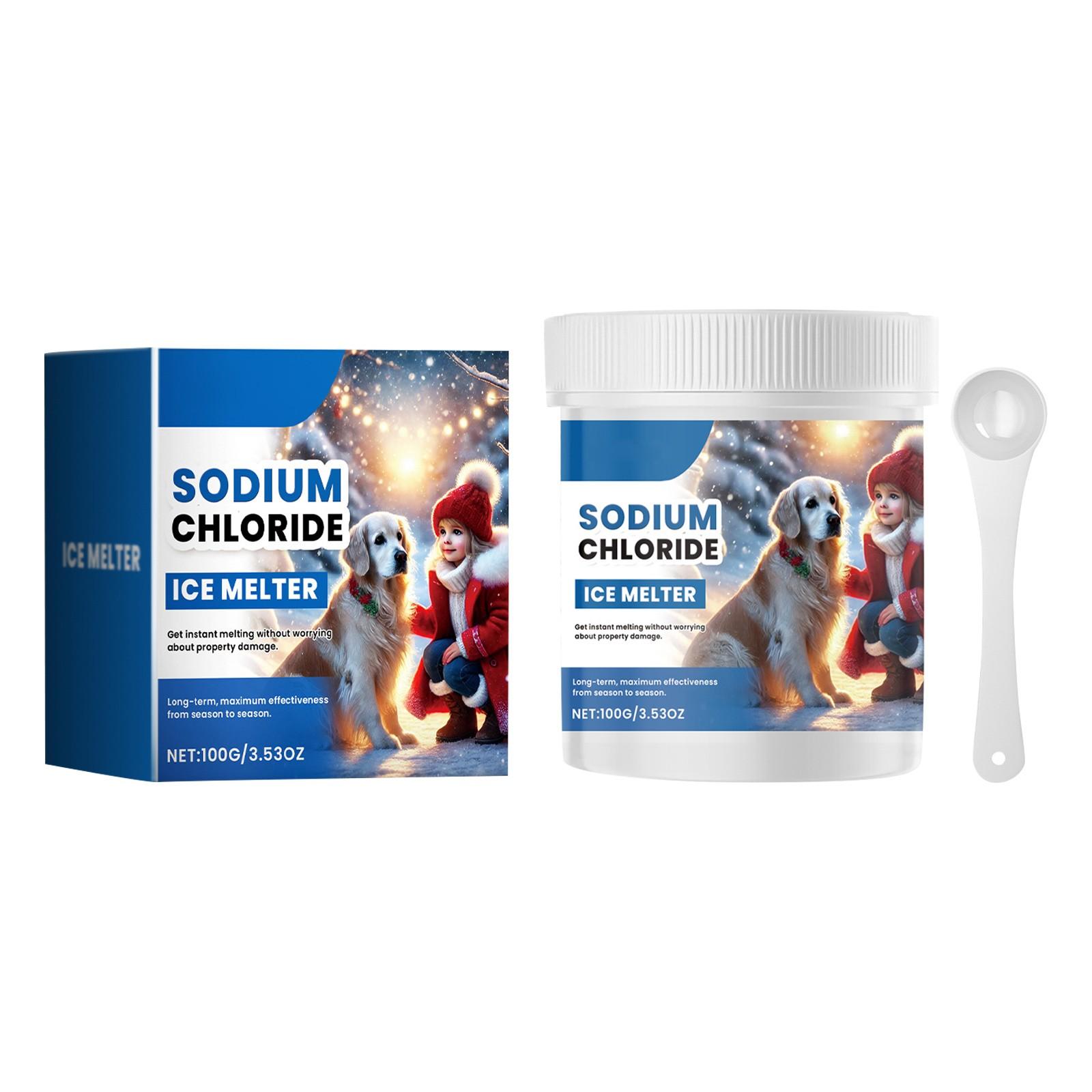 

Безопасный для животных лед для таяния льда, подходит для бетона, подходит для животных для удаления снега и обледенения, 100 г белый