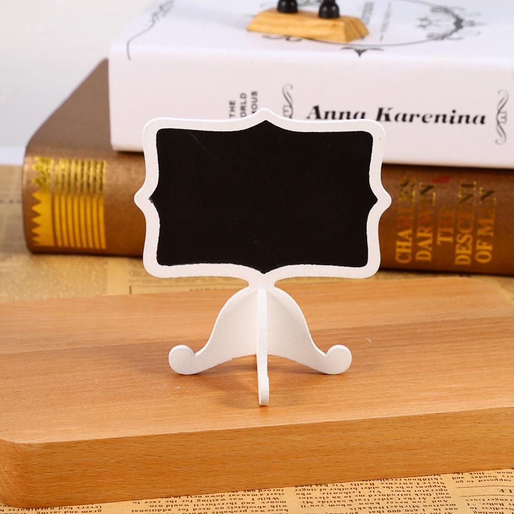 10Pcs White Tabletop Decor Chalkboard Ornaments  Cafe Dessert Table Ornament Decoration
