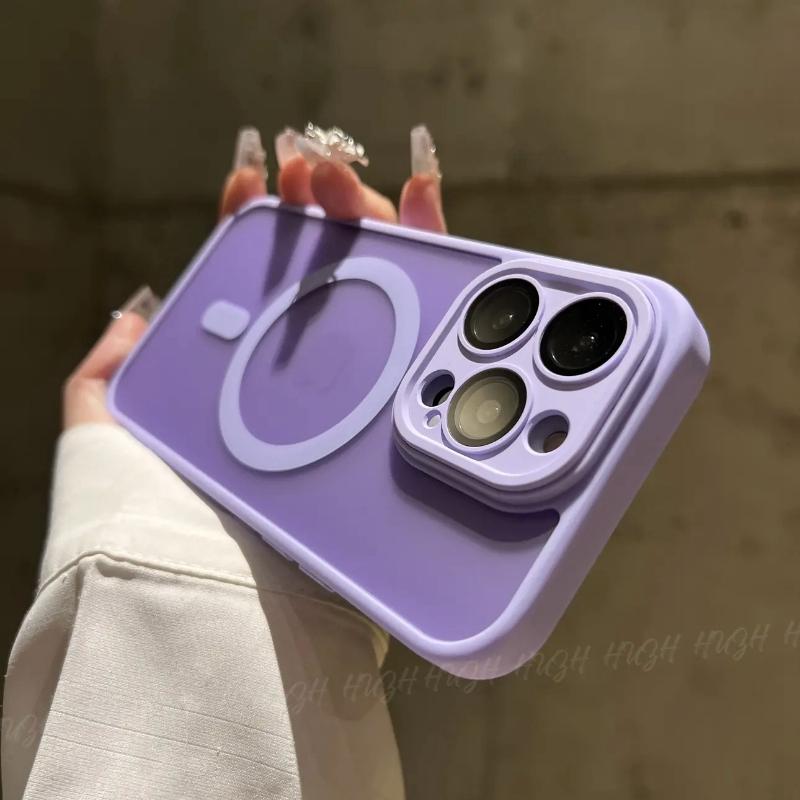 

Роскошный матовый чехол для телефона Magsafe с беспроводной зарядкой для iPhone 11 12 13 14 15 Pro Max Plus, чехлы с магнитным бампером For iPhone 15Plus