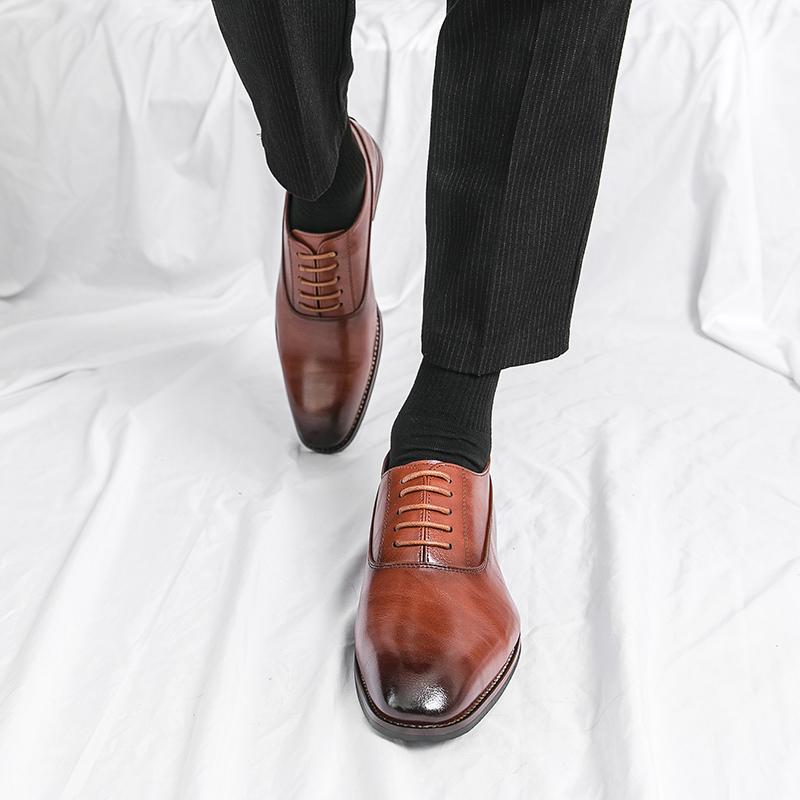 Fashion2024 New Brand Classic Business Dress Oxford Suit  Men's Shoes Office Fashion Elegant Formal Wedding Adulto Shoes for Men
