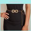 Circular Square Double Metal Chain Belt With Skirt And Dress Waist Decorative