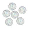 4x 50pcs 12mm Resin Round Cabochon Rhinestone Flatback Embellishments White