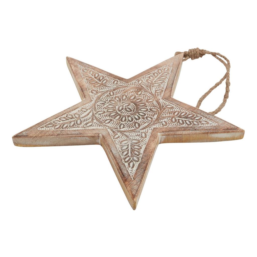 Hill Interiors Wooden Star Hanging Decoration