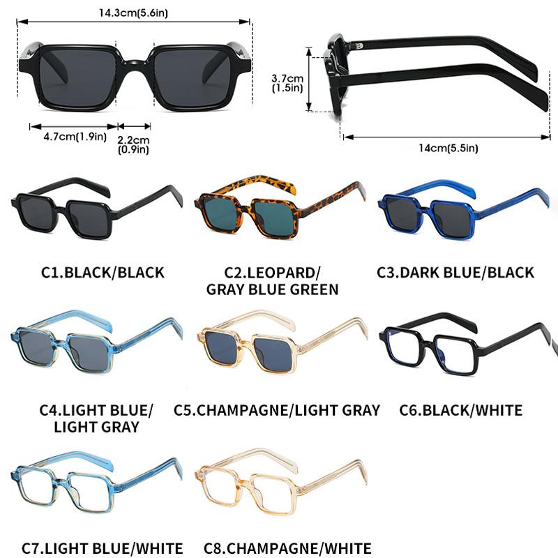 Square Quality Sunglasses Women Shades UV400 Retro Trending Rivets Men Gradient Sun Glasses
