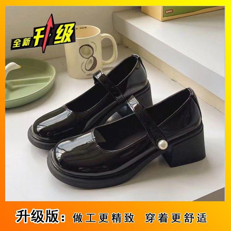 Color matching fashion versatile round head British style single shoes women's French fragrant Mary Jane small leather shoes 2025 spring and autumn n