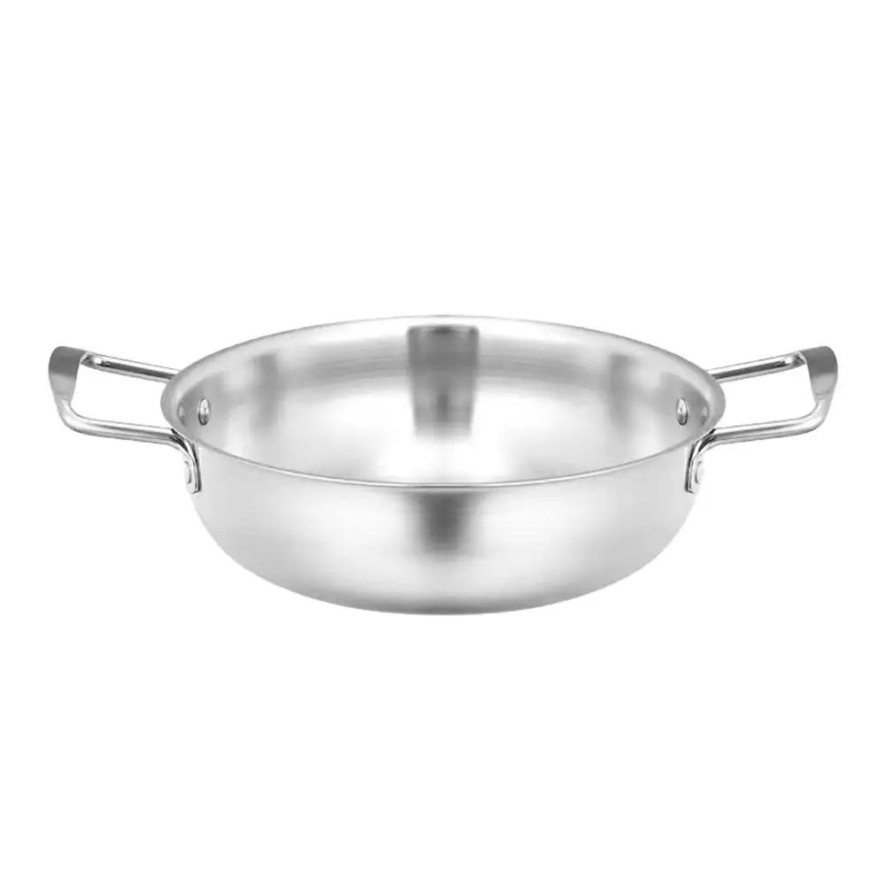 

Stainless Steel Instant Noodle Pot Single Person Small Bottomed Pot Seafood Pot Ear Household Double Hotpot Dry Soup Gas Fl D1P0