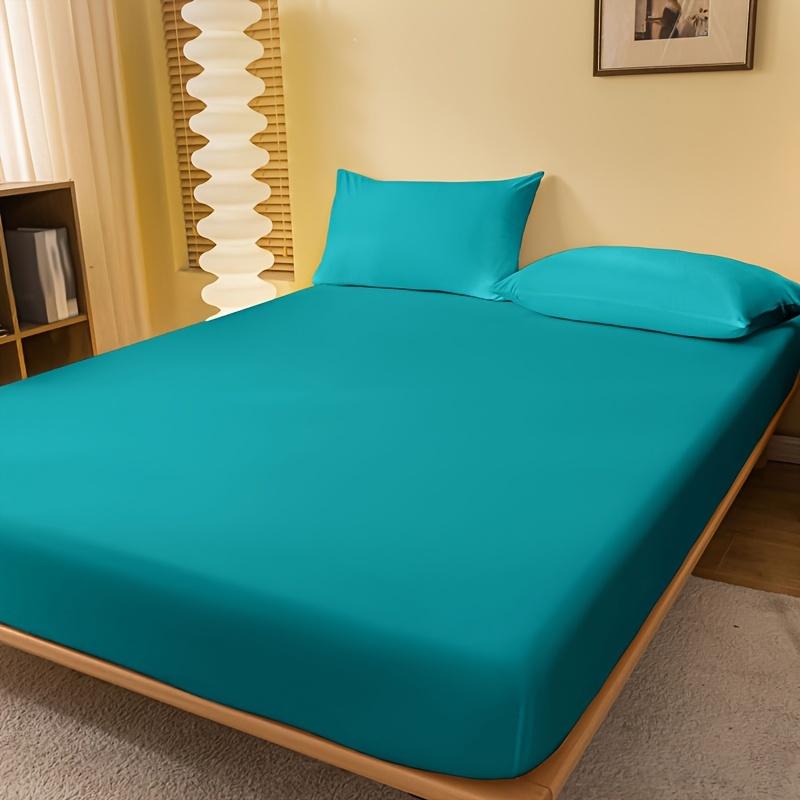 1 Solid Color Brushed Sheet (pillowcase Not Included), Soft and Comfortable Bedding Mattress Protector for Bedroom, Guest Room, with Deep Pockets