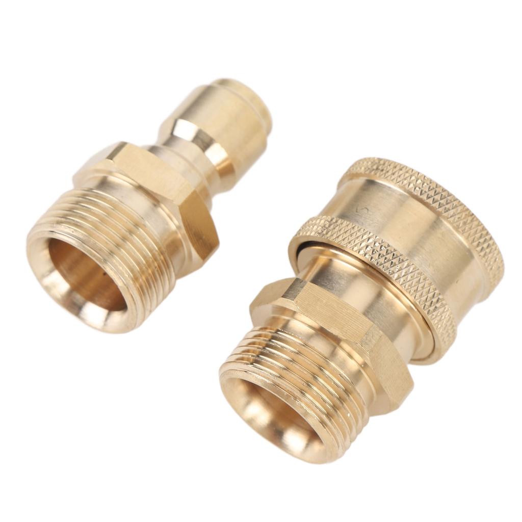 Hochdruckreiniger Adapter Set 5000 PSI Messing M22 Außengewinde Anschluss 38in Schnellkupplung