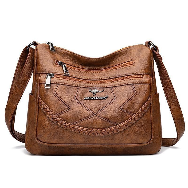 Vintage Crossbody Bag for Women Adjustable Shoulder Strap Middle Aged Women's Shoulder Bag Suitable for Daily Life, Shopping, Commuting and Other