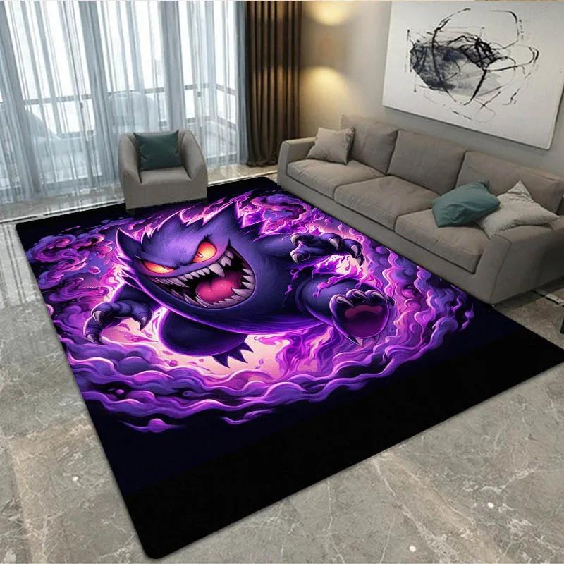 3D Pokémon Cute Gengar printed Carpet Living Room Bedroom Carpet Non-slip carpet home bedroom decor area rug Birthday Gift
