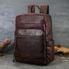 Retro Backpack, Hand-painted Genuine Leather, Casual Travel Backpack, Vegetable-tanned Leather Bag