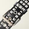 Square Bead Rivet Belt Metal Pyramid Belt Men'S And Women'S Belt Punk Hardware Jeans Belt