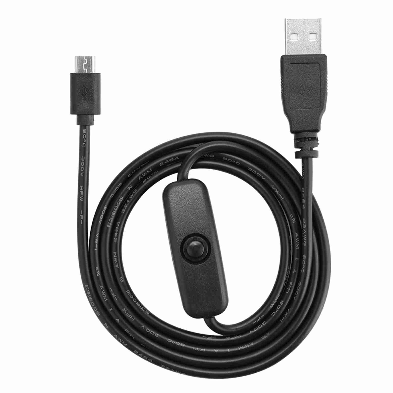 

Кабель питания Micro USB для зарядки с выключателем для Raspberry Pi 3 2 B B+ A