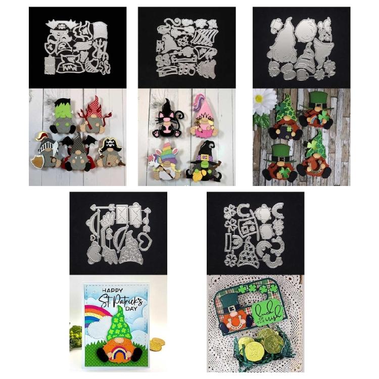 Christmas Gnome Metal Die Cuts Card Embossing DIY Photo Album Template Molds