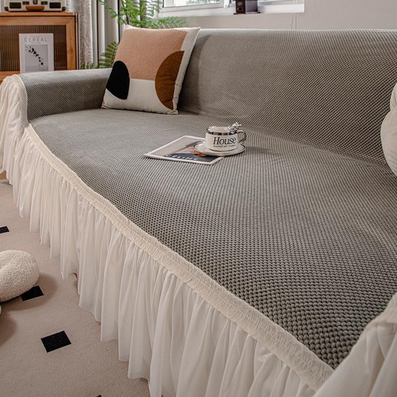 Cream Sofa Cover Blanket Universal Sofa Throw Cushion Protector Soft Durable Fabric Perfect For All Seasons