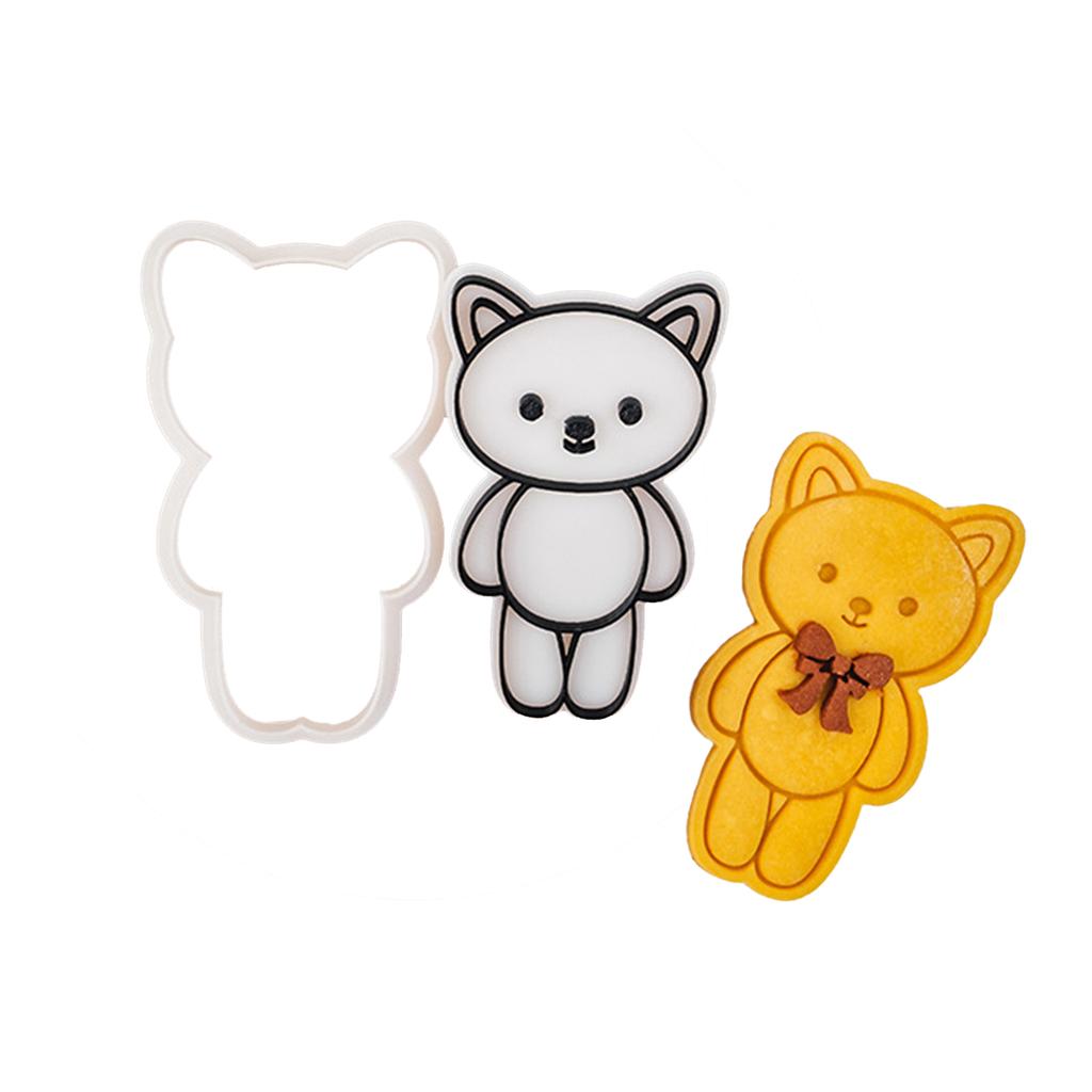Plastic Biscuits Molds Cookie Stamp Cartoon Animals Cookie Cutter Fondant Cake Molds Kitchen Pastry Baking Tool