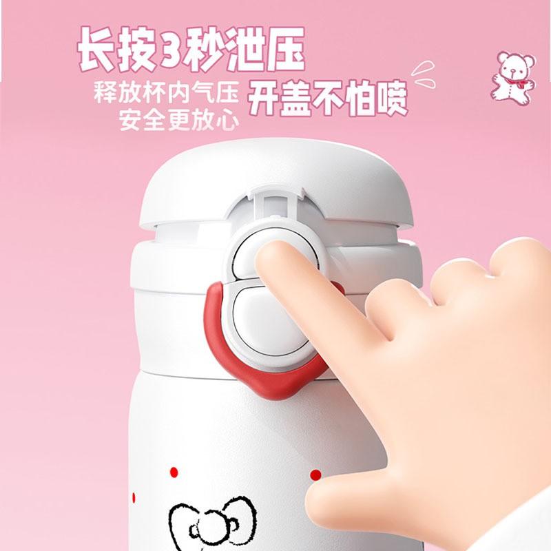 316 Stainless Steel Insulated Kids Water Bottle With Straw Flip Lid - Hello Kitty Kuromi Cinnamoroll My Melody Designs