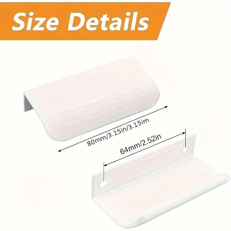 8pcs Cabinet Pull Handles, Hidden Drawer Handles, Modern-style Cabinet Hardware for Wardrobes and Drawers