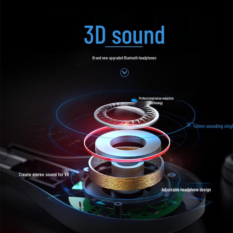 Headset VR Inteligente: Óculos de Realidade Virtual 3D com Jogos Somatossensoriais, Cinema, Dissipação de Calor e Fones de Ouvido Bluetooth